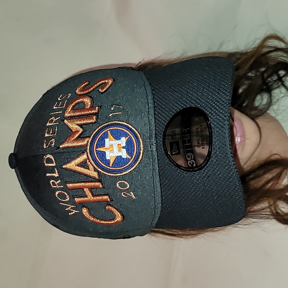 New Era. 2017 World Series CHAMPS. Houston Astros. One size fits most.